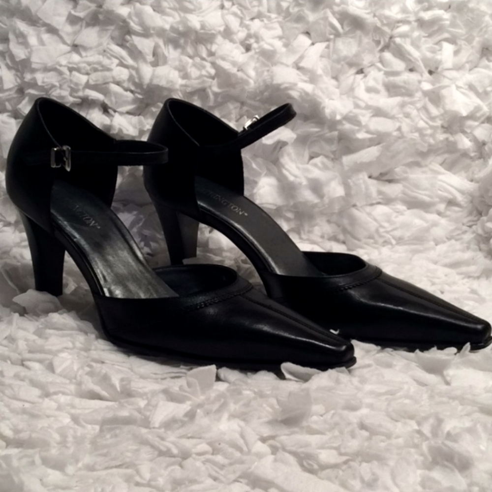 Vintage Worthington Leather D'orsay High Heels